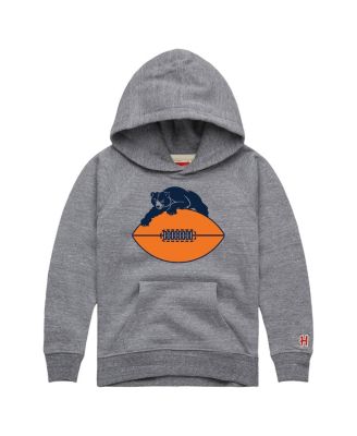 Big Boys and Girls Gray Chicago Bears Hand Drawn Logo Tri-Blend Hoodie