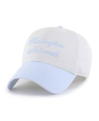 Women's White/Light Blue Washington Nationals Gelato Two-Tone Clean Up Adjustable Hat