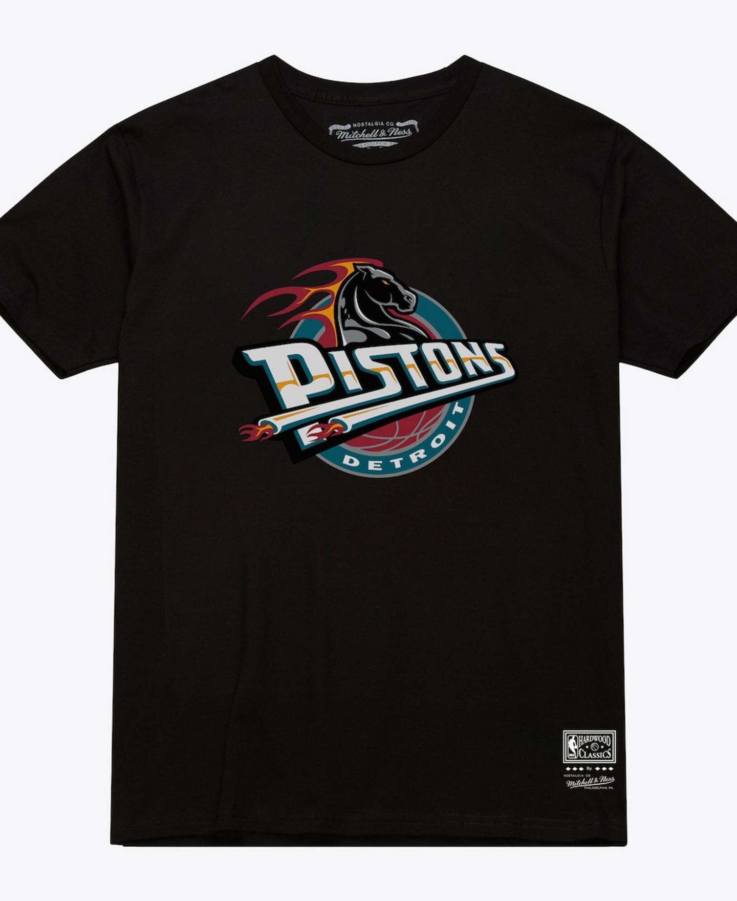 Футболка Mitchell & Ness Black Detroit Pistons Hardwood Classics Arch — фото 1
