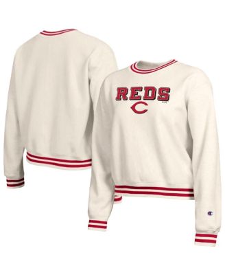 Women's Cream Cincinnati Reds Reverse Weave Sweatshirt