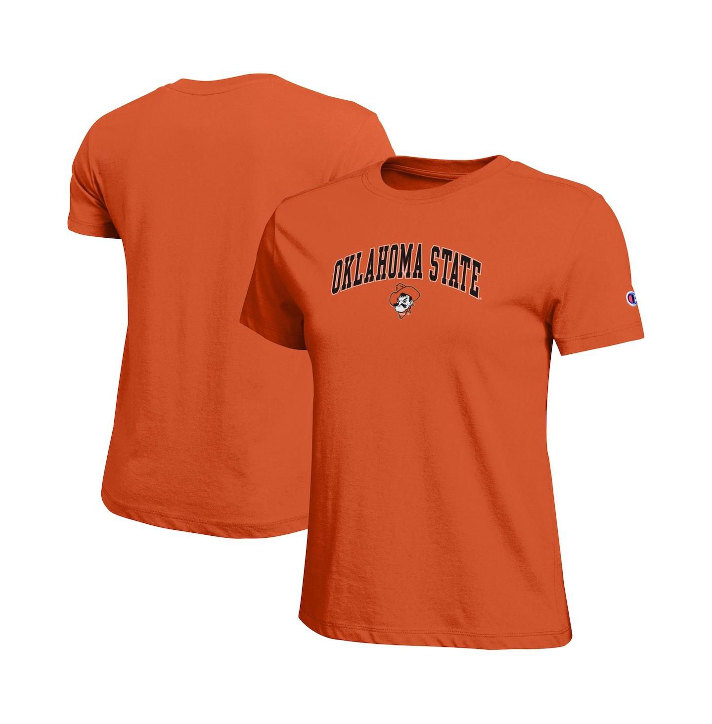 Женская футболка Champion Orange Oklahoma State Cowboys Arched Over Logo — фото 1
