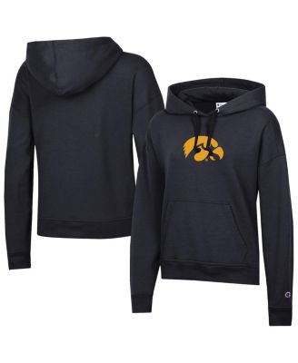 Women's Black Iowa Hawkeyes Powerblend Fleece Hoodie
