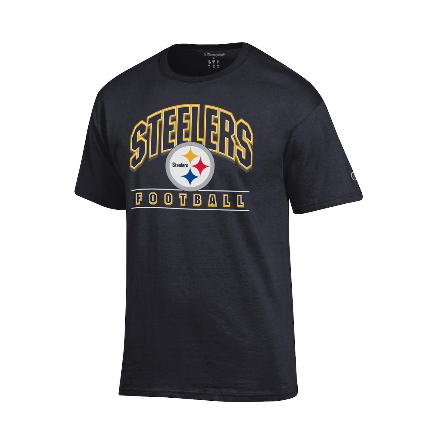 Мужская футболка Champion Black Pittsburgh Steelers Football — фото 3