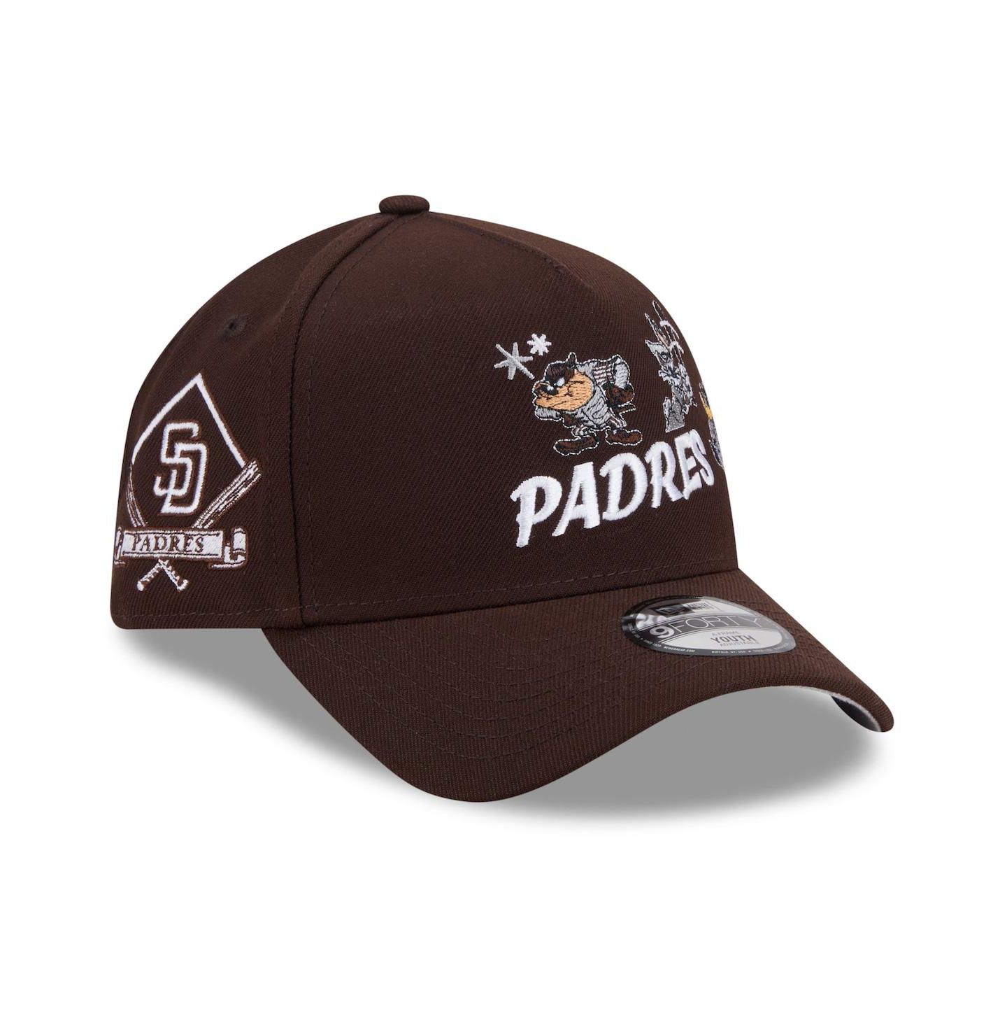 Детская кепка New Era Brown San Diego Padres Looney Tunes A-Frame 9FORTY Adjustable Hat — фото 1