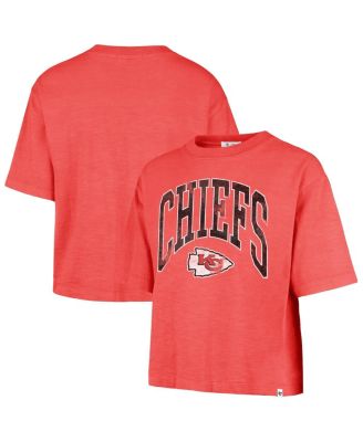 Women's Red Kansas City Chiefs Cropped Mindi Slub T-Shirt