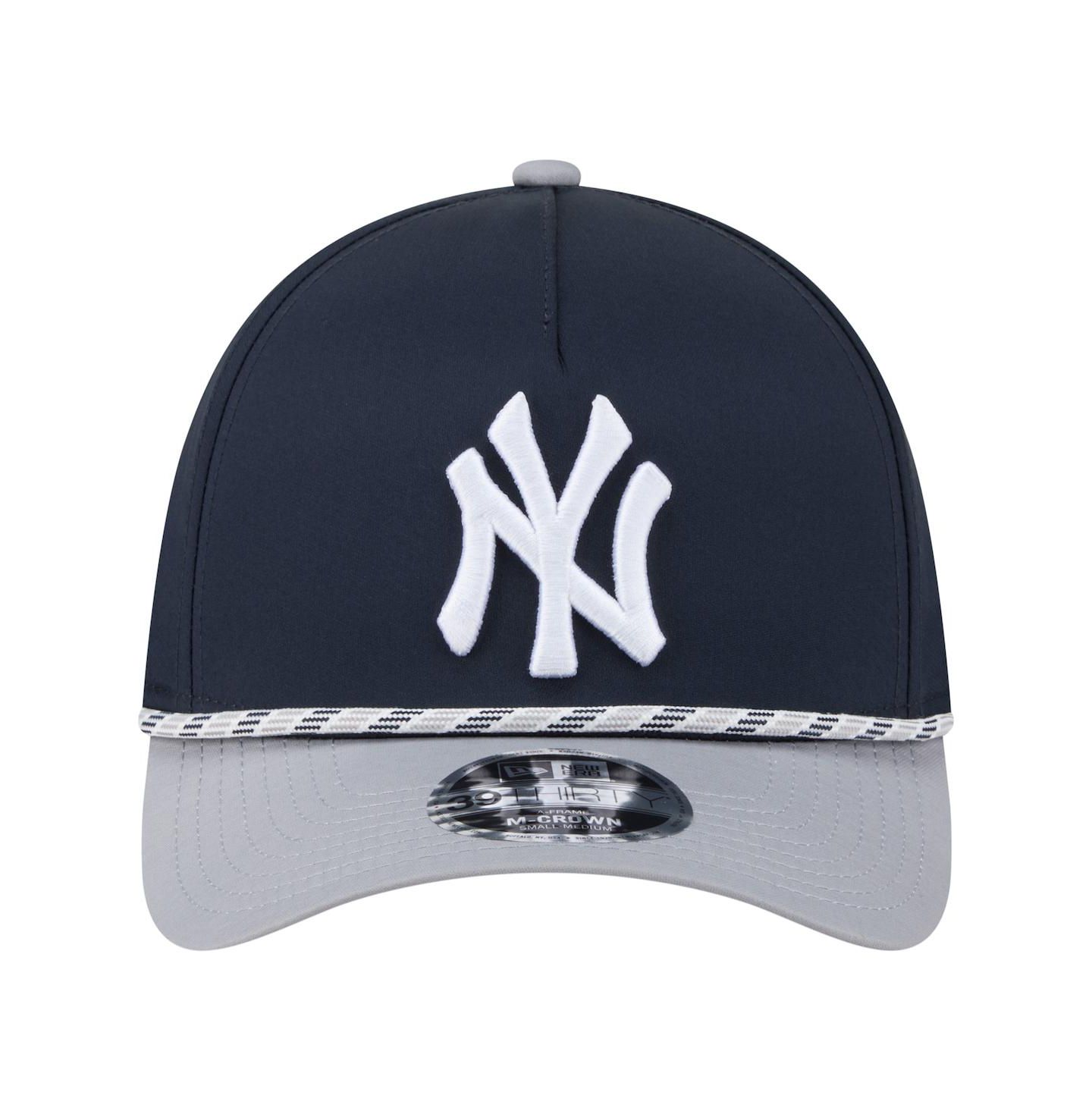 Мужская кепка New Era Navy/Gray New York Yankees Rope M-Crown A-Frame 39THIRTY Flex Hat — фото 4