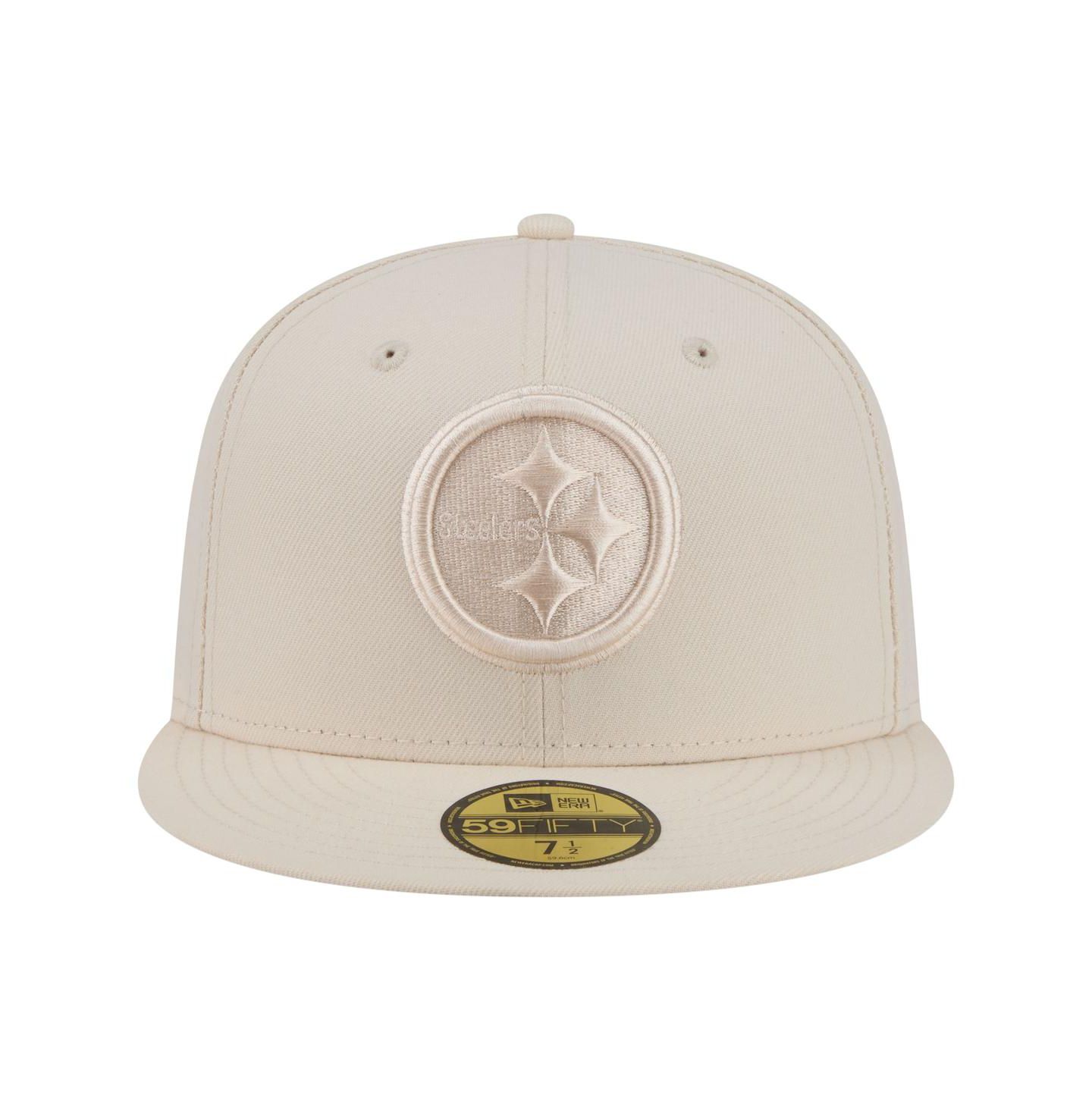 Мужские головные уборы New Era Cream Pittsburgh Steelers Color Pack 59FIFTY Fitted Hat — фото 3
