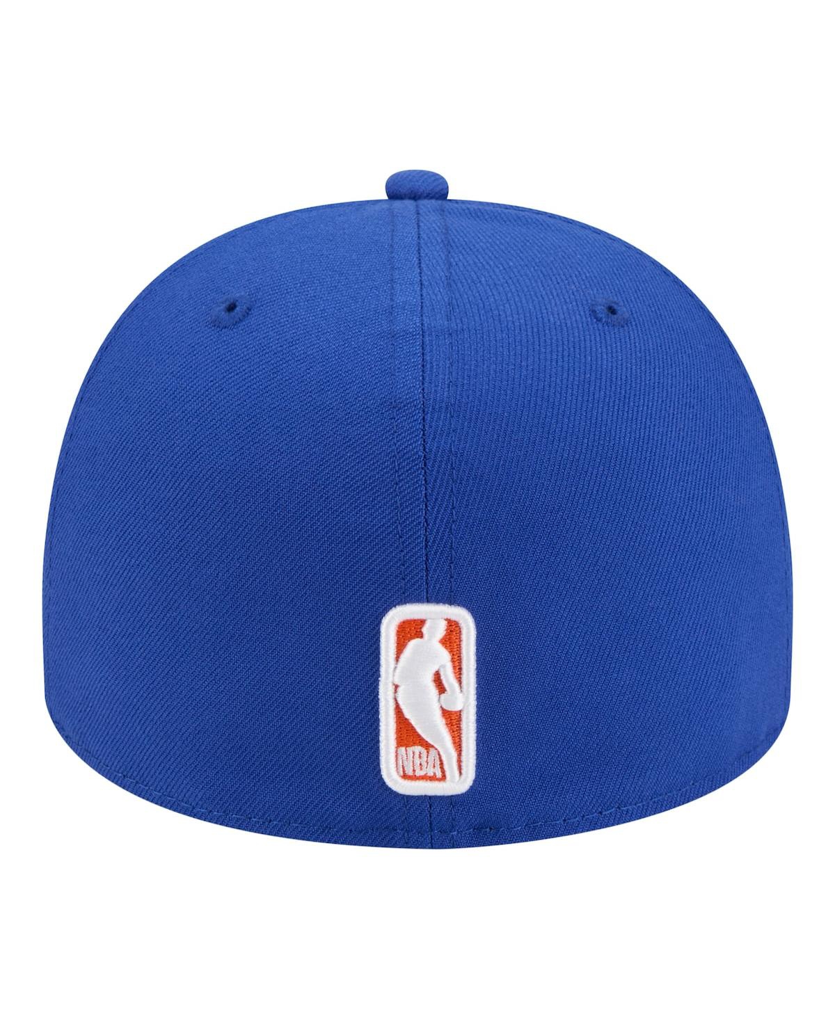 New Era Men's Blue York Knicks Injection Cartoon Logo A-Frame 59FIFTY Fitted Hat