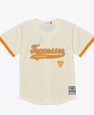 Men's Cream Tennessee Volunteers Mesh Button-Up Batting Practice Baseball Jersey