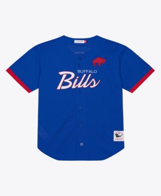Men's Royal Buffalo Bills Head Coach Mesh Full-Button Fashion Jersey