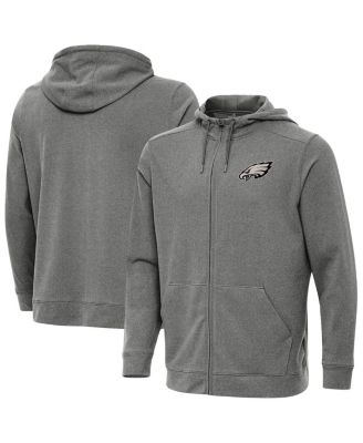 Men's Heather Black Philadelphia Eagles Effortless Full-Zip Hoodie Jacket