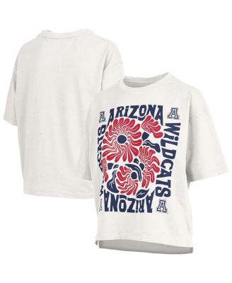 Women's White Arizona Wildcats Elena Oversized Slub T-Shirt