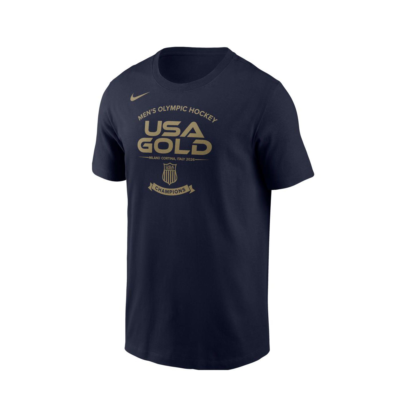 Мужская футболка Nike Navy USA Hockey 2026 Winter Gold Medal Core — фото 1
