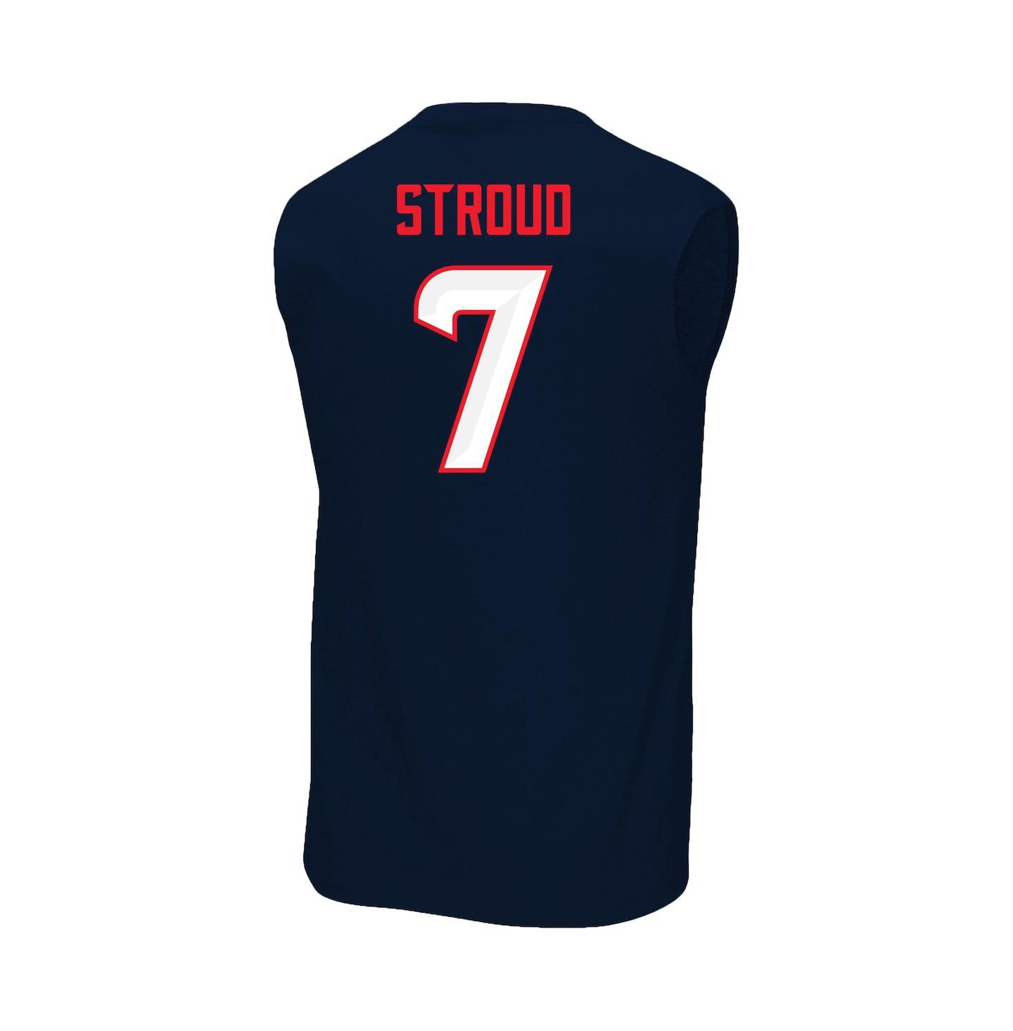 Мужской топ Fanatics C.J. Stroud Navy Houston Texans Big & Tall Muscle — фото 2