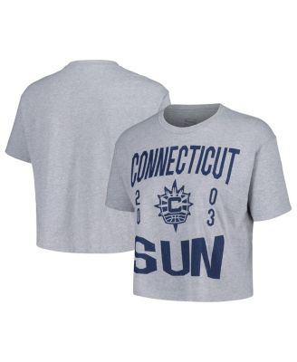 Women's Heather Gray Connecticut Sun City Year Cropped T-Shirt