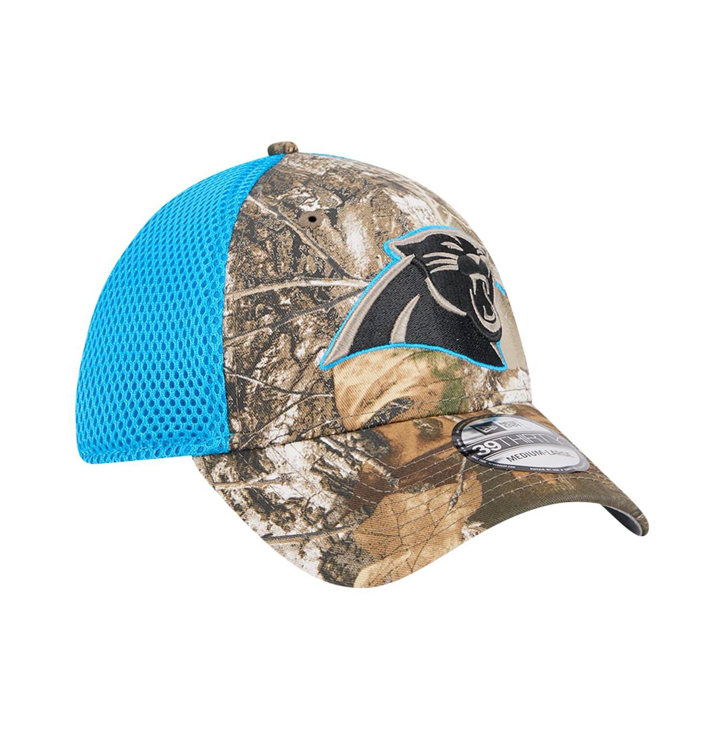 Мужская кепка New Era Realtree Camo/Blue Carolina Panthers Active 39THIRTY Flex Hat — фото 3