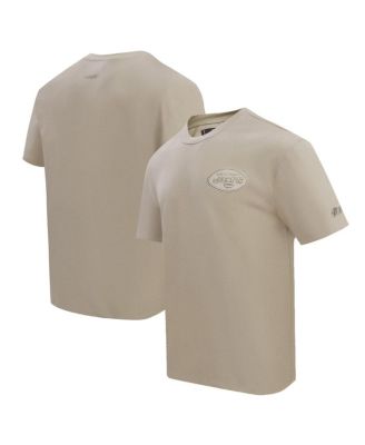 Men's Tan New York Jets Drop Shoulder T-Shirt
