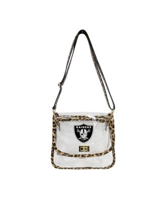 Las Vegas Raiders Leopard Print Trim Clear Purse