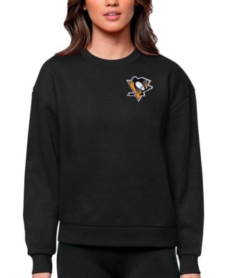 Women's Black Pittsburgh Penguins Primary Logo Victory Crewneck Pullover Sweatshirt