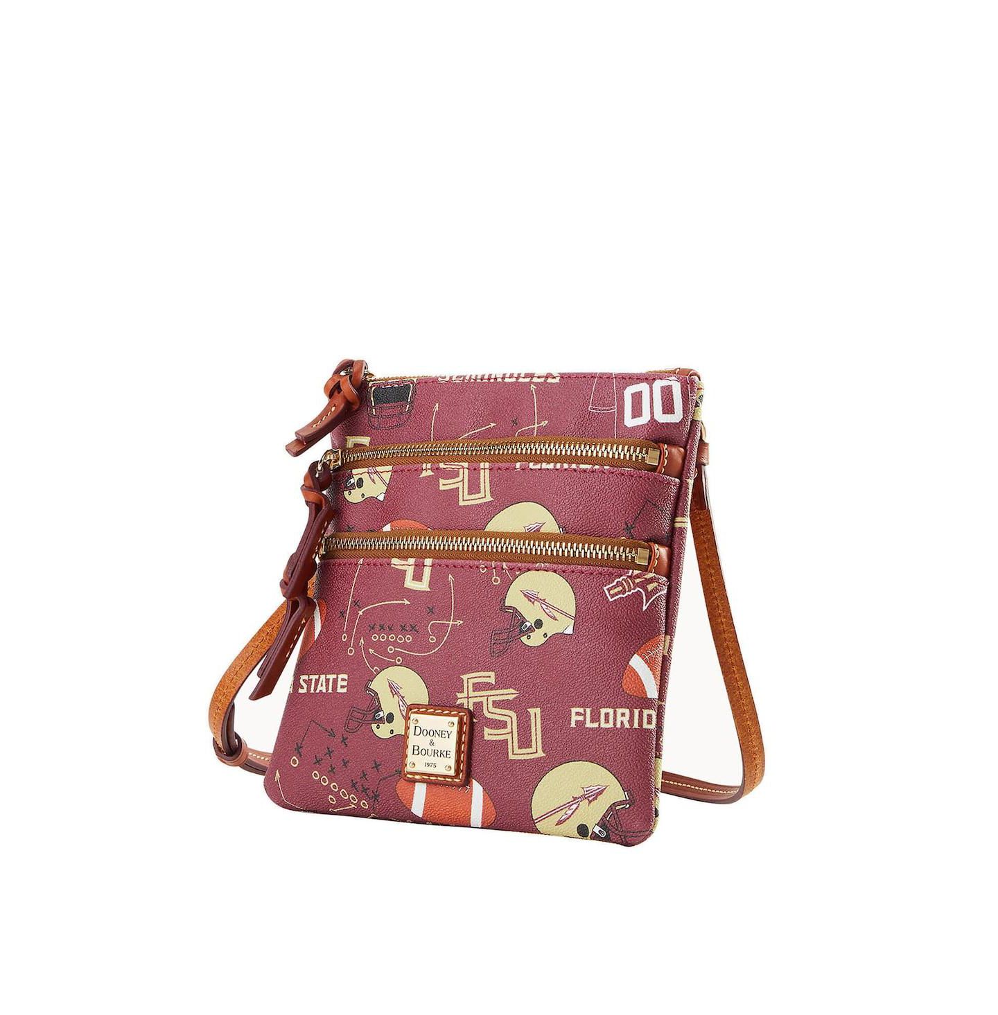 Женская сумка Dooney & Bourke Florida State Seminoles Football Halftime Triple Zip Crossbody — фото 4