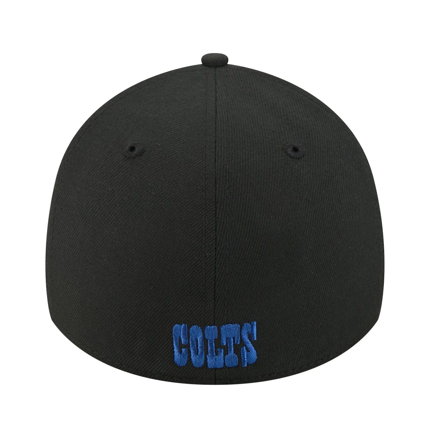 Мужская кепка New Era Black Indianapolis Colts Core Team 39THIRTY Flex Hat — фото 2