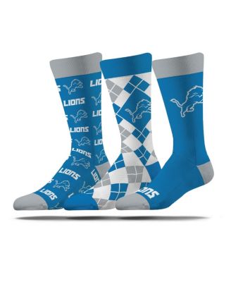 Men's and Women's 3-Pack Detroit Lions Business Knit Crew Socks