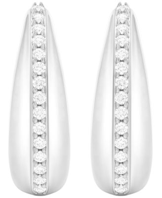 Diamond Hoop Earrings (1/2 ct. t.w.) in Sterling Silver