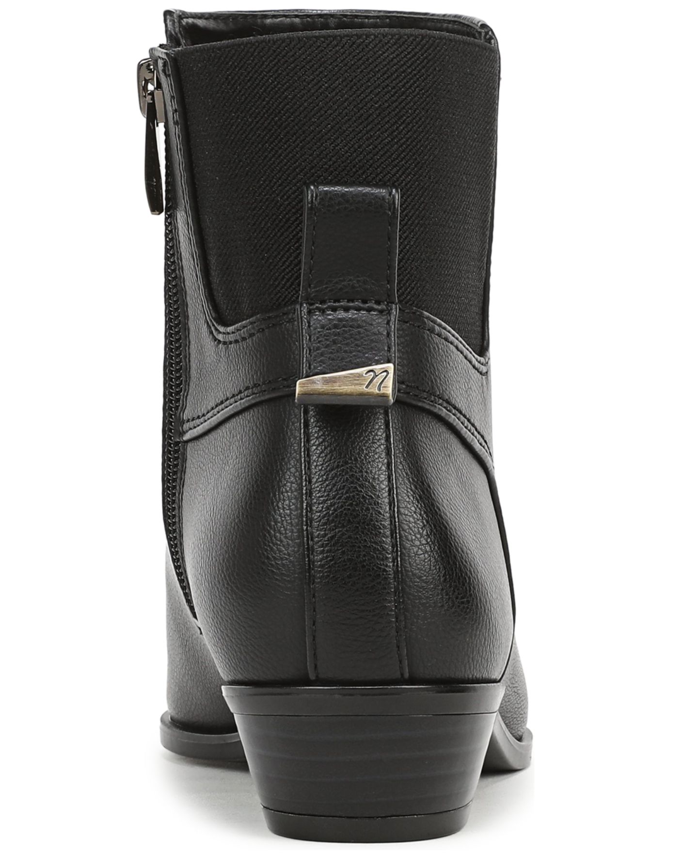 Женские ботинки Naturalizer Bea Zipper Short Booties, цвет: Чёрная искусственная кожа — фото 3