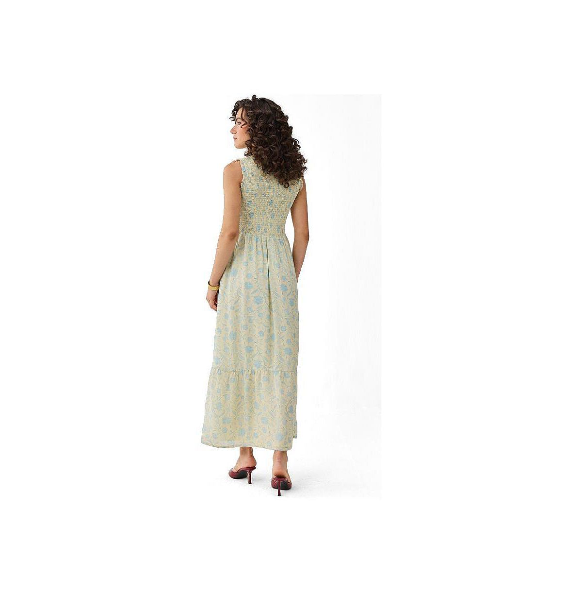 Reistor Women's Smocked Maxi Dress view 2 — MAYCSS fashion products