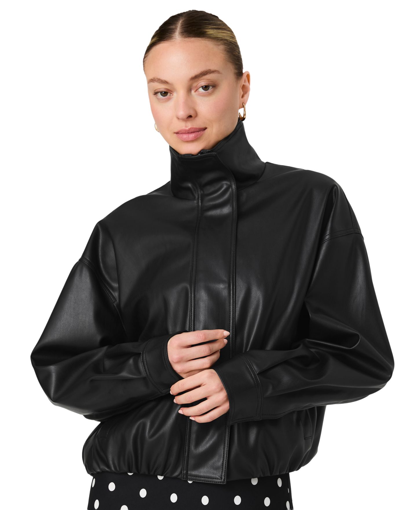 Женская куртка French Connection Dessa Oversized Funnel Neck Bomber, цвет: Чёрный — фото 1