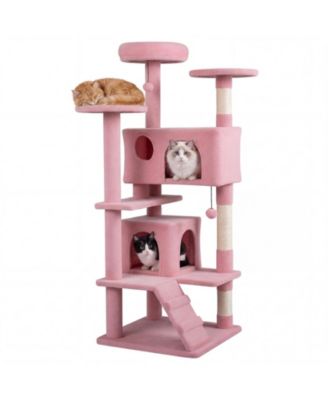 52 inch Tall Cat Tree Tower for Indoor Cats with Perches and Caves