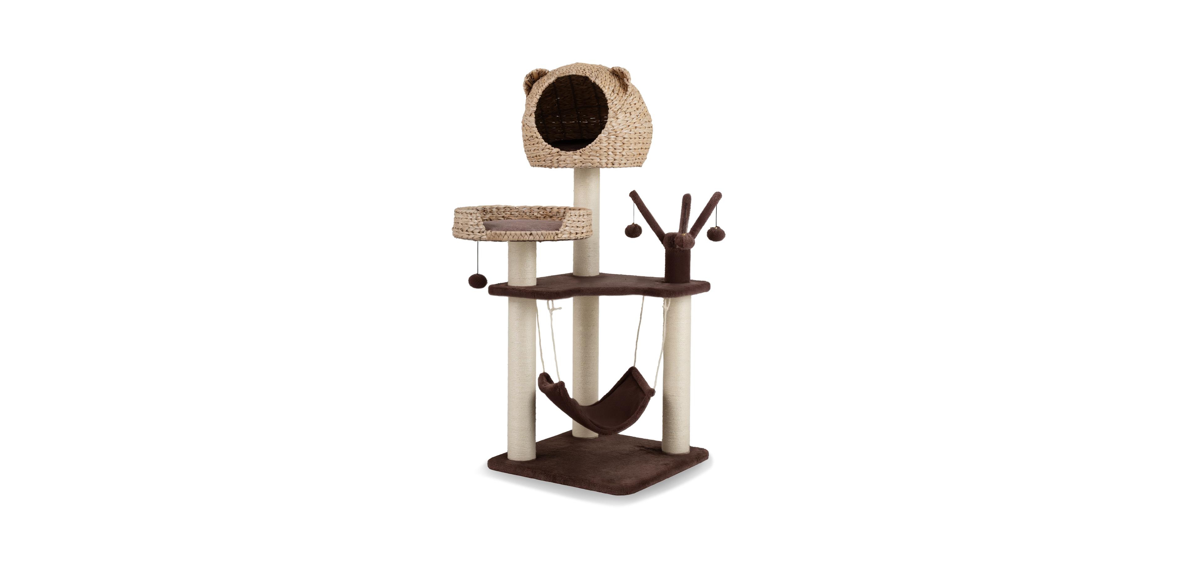 Cozito Multi-Level Cat Tree with Condo, Hammock and Rotatable Hanging Balls