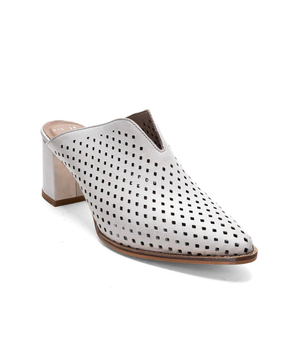 Женские Forever & Always Shoes Women's Toen Leather Block Heel Mule — фото 1