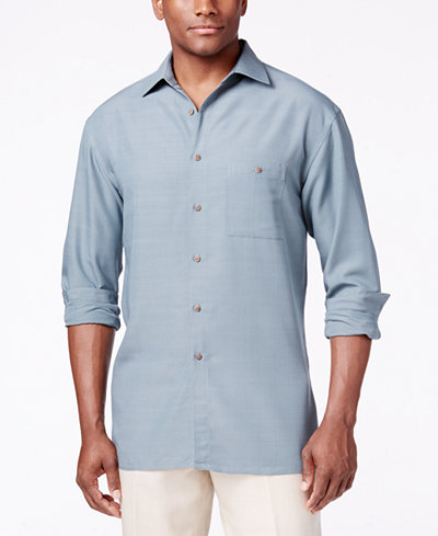 Campia Moda Men's Textured Long-Sleeve Shirt