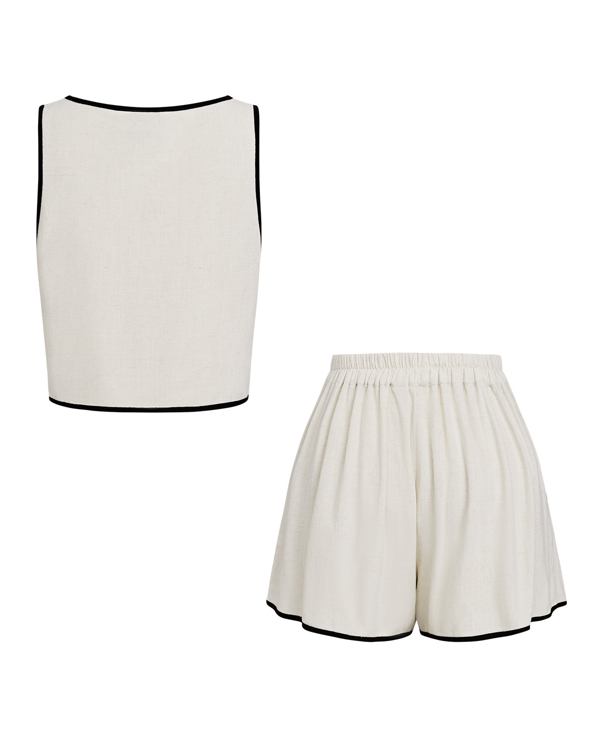 Cupshe Women's Crew Neck Short Set
