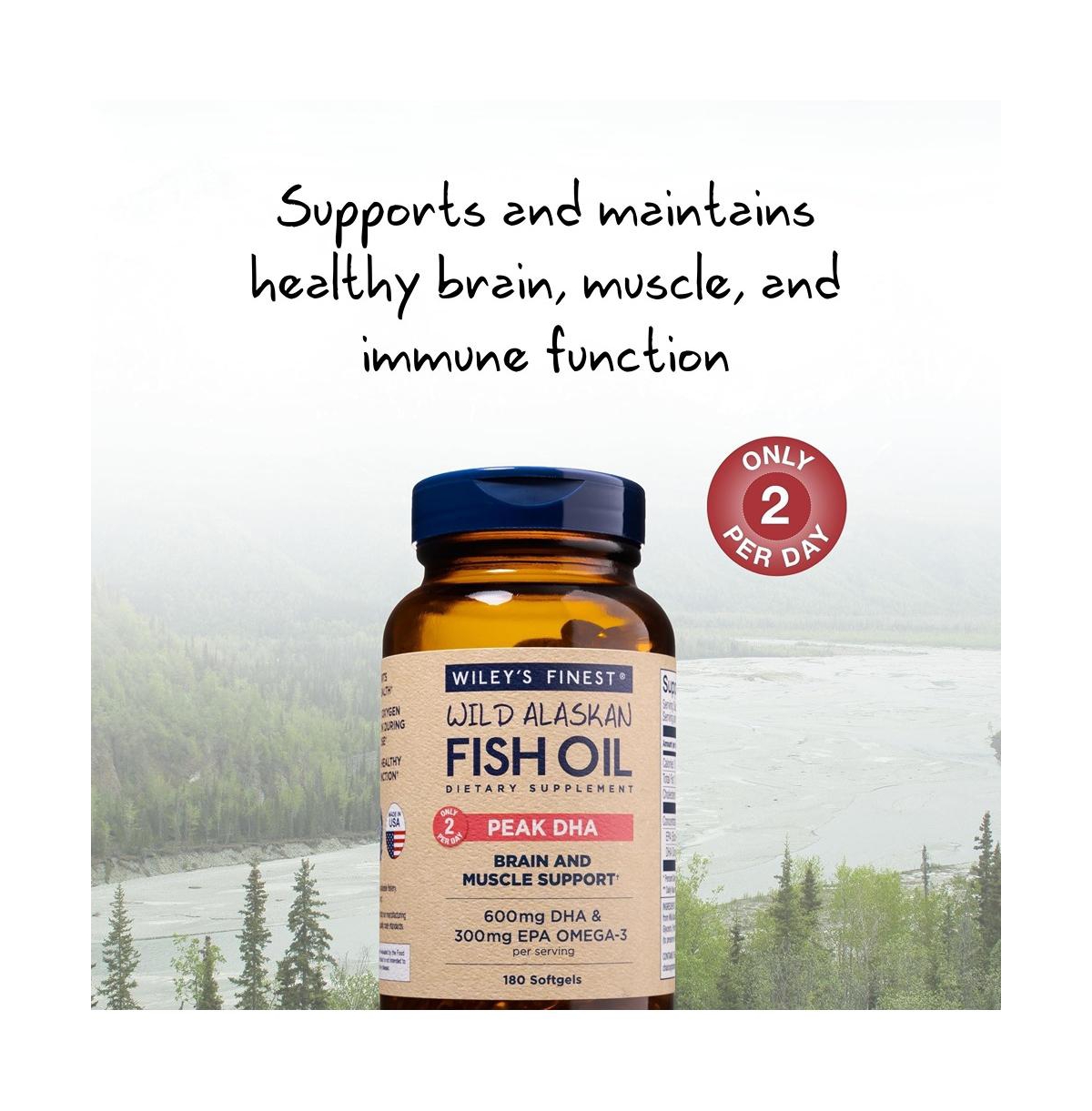 Wiley's Finest Wild Alaskan Fish Oil Peak Dha