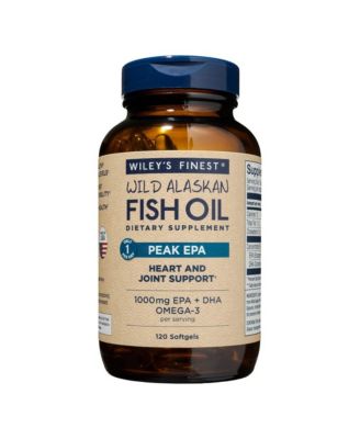 Wild Alaskan Fish Oil Peak EPA - Triple Strength 1000mg Omega-3 for Joint Health - 120 Softgels (120 Servings)
