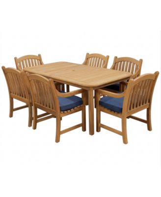 Bristol 7-Piece Rectangular Outdoor Dining Set (Dining Table and 6 Dining Chairs)