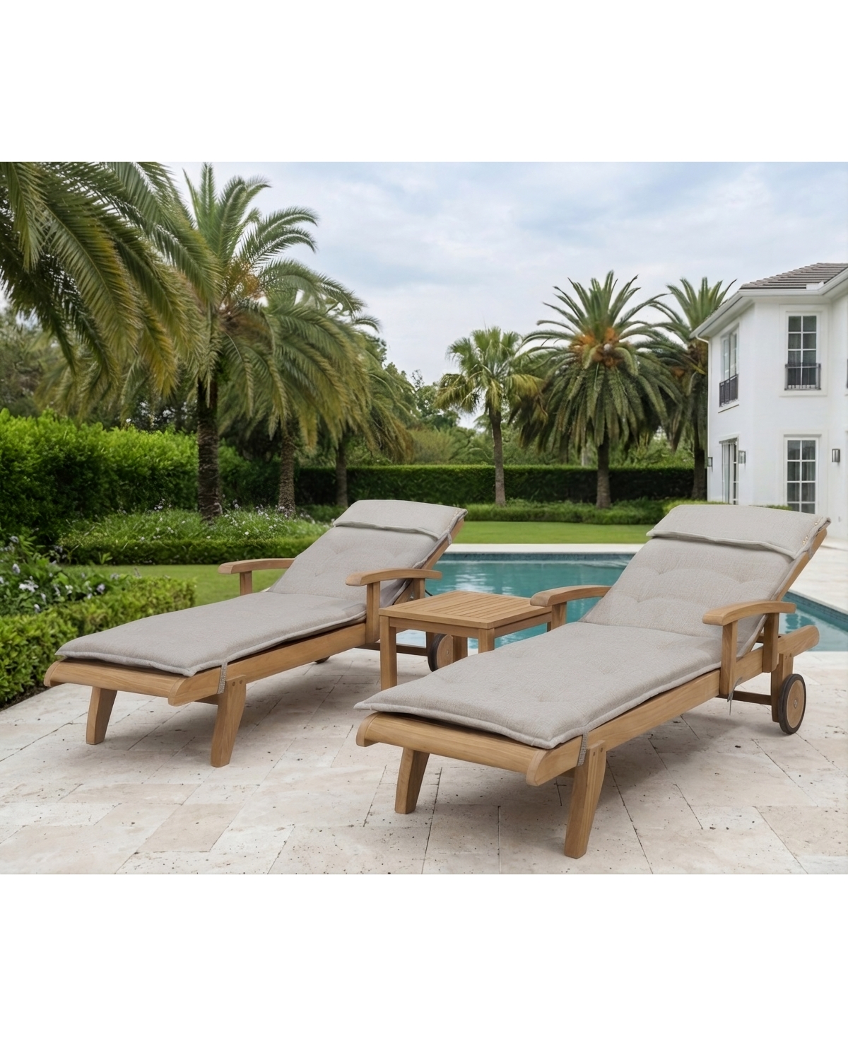 Bristol 3-Pc. Outdoor Chaise Set (2 Lounge Chairs, 1 End Table), Created for Macy's