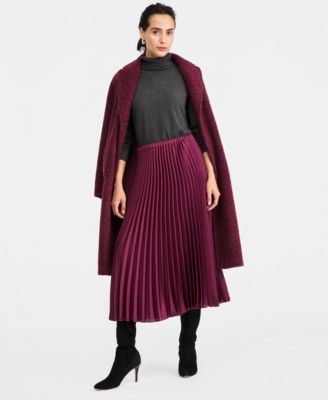 Women's Emmballata High-Waisted Satin Midi Skirt
