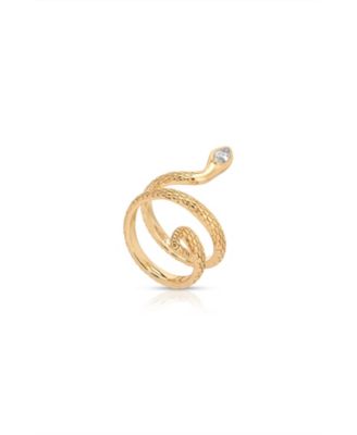 Gold-Plated Serpentina Snake Ring