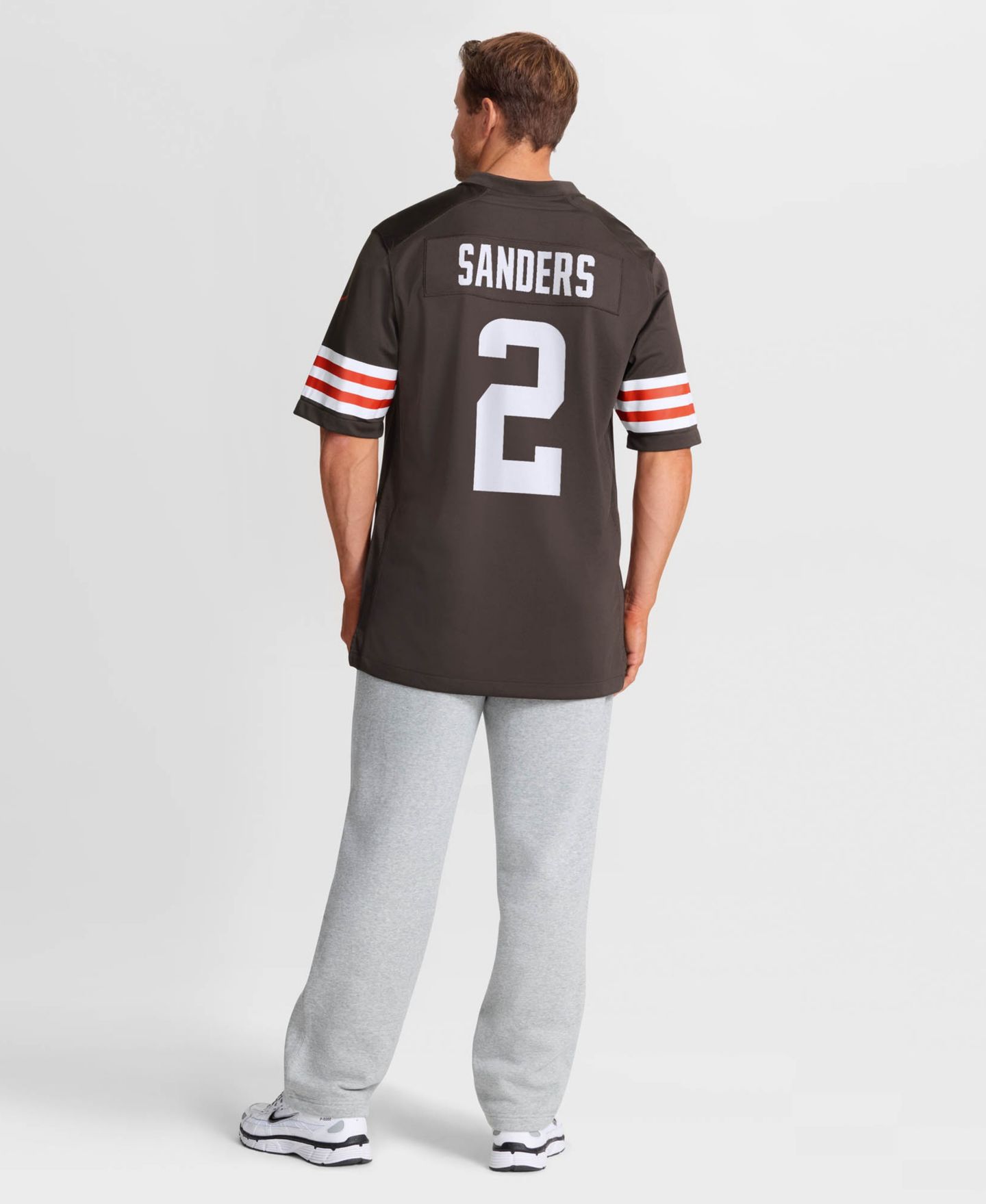 Мужской топ Nike Shedeur Sanders Brown Cleveland Browns Game Jersey — фото 3