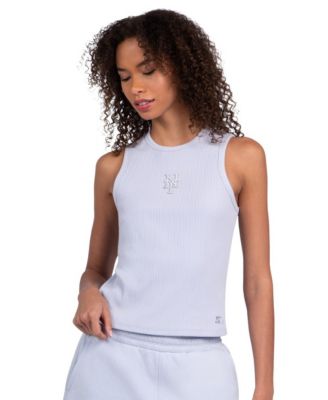 Women's Light Blue New York Mets Pastels Ribbed Tank Top