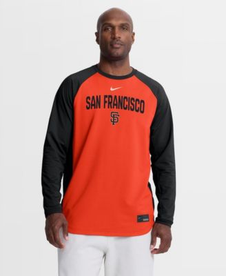 Men's Orange San Francisco Giants Authentic Collection Raglan Dri-FIT Sweatshirt