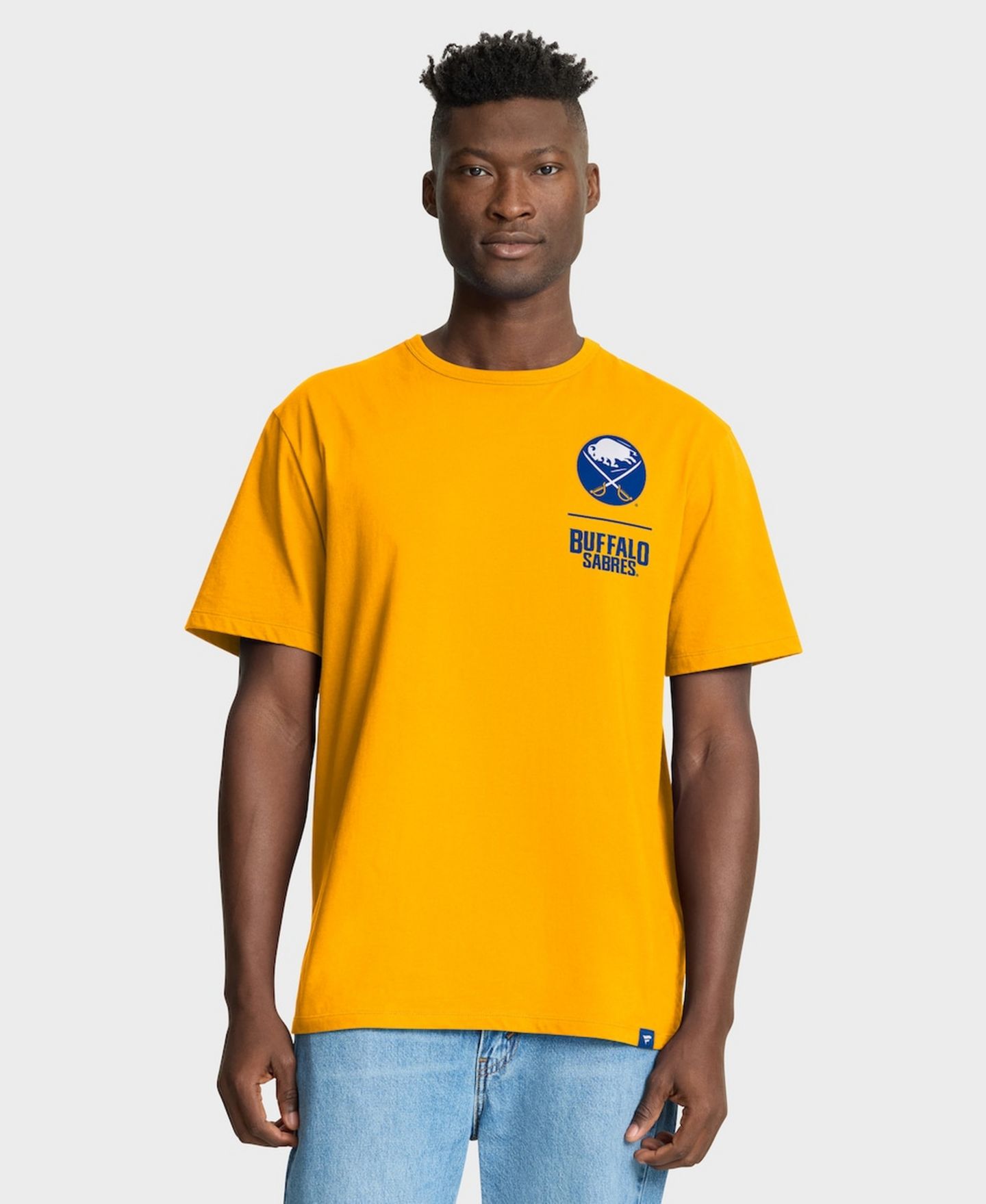 Мужская футболка Fanatics Gold Buffalo Sabres Crash The Net Legacy — фото 3
