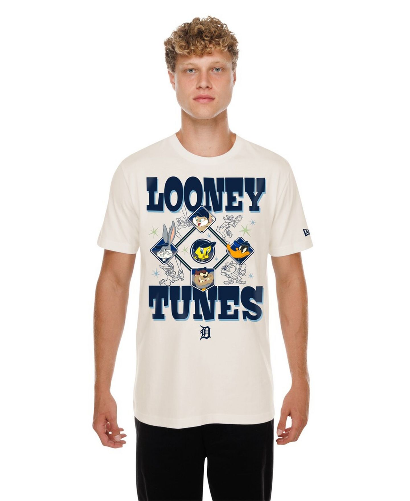 Футболка New Era Cream Detroit Tigers Looney Tunes — фото 3