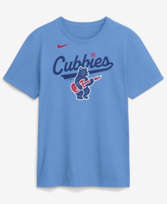 Men's Light Blue Chicago Cubs Electric Bear T-Shirt