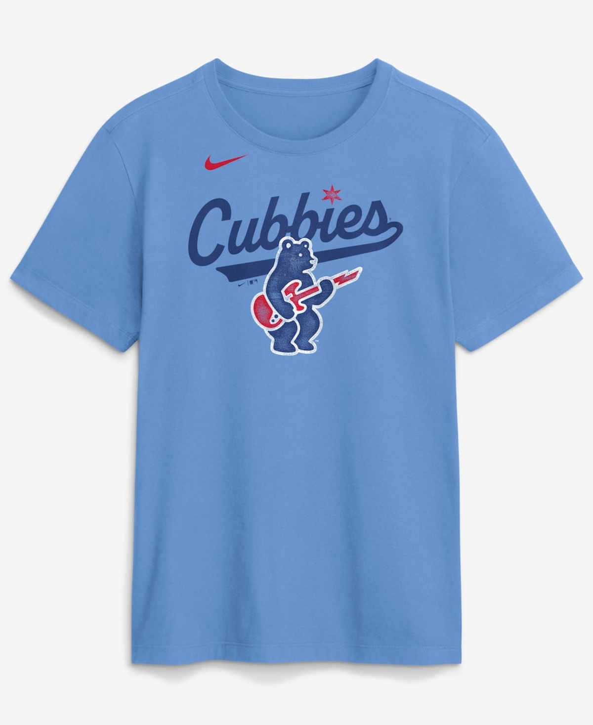 Nike Men's Light Blue Chicago Cubs Electric Bear T-Shirt - Light Blue