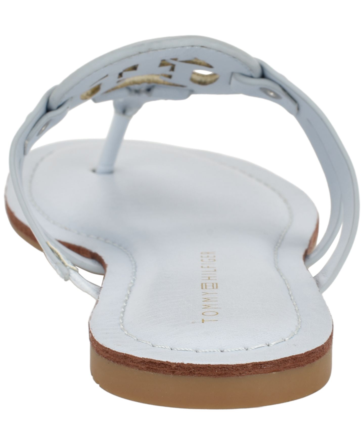 Женские сандалии Tommy Hilfiger Lerriz Logo Flat Thong Slide, цвет: Синий — фото 3