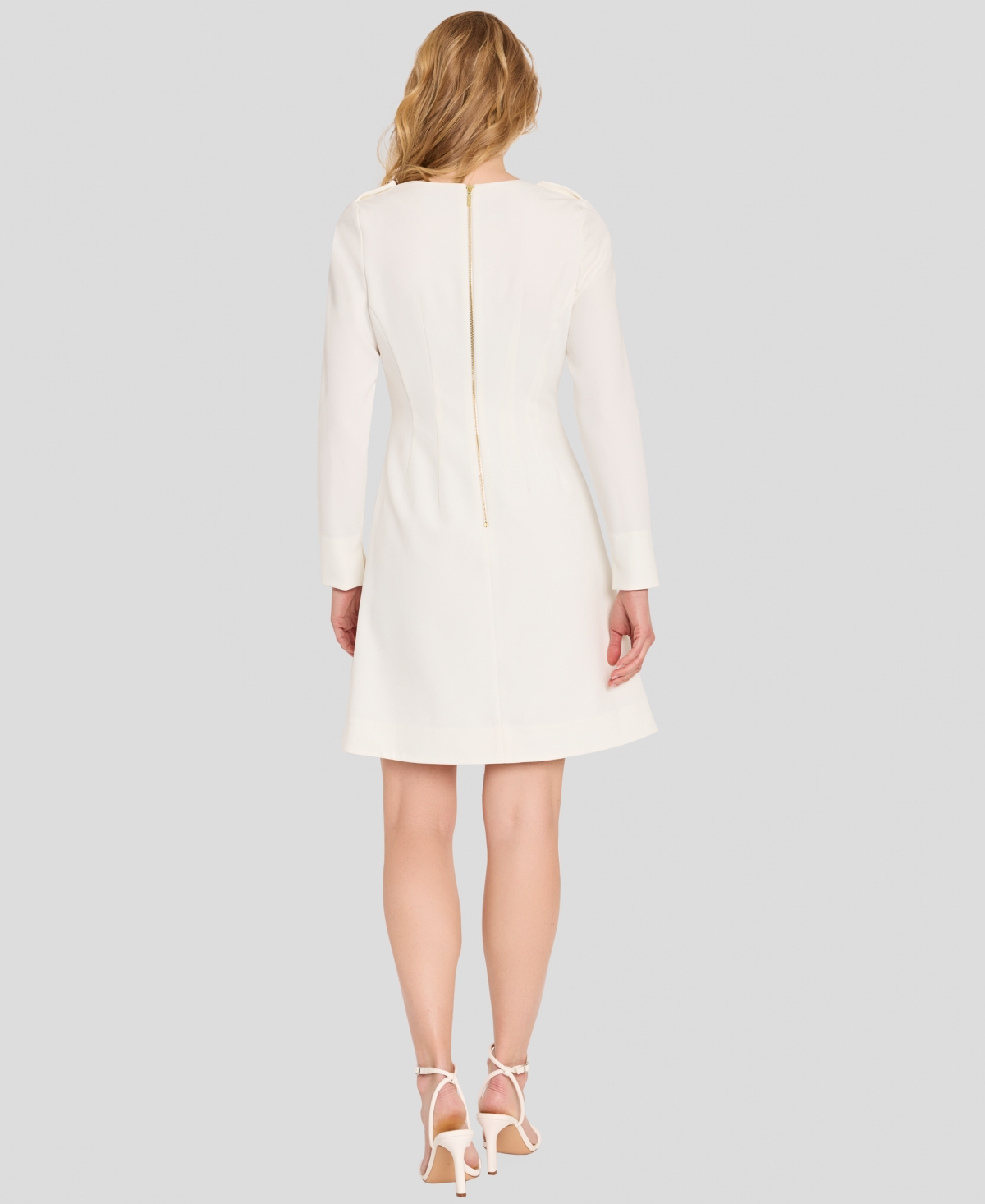 Tahari Asl Women's Long-Sleeve Square Neck Dress